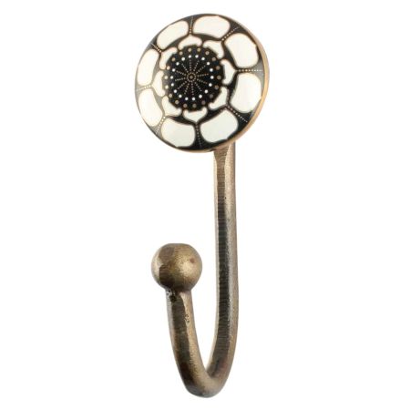 Golden Ceramic Floral Wall Hook Online